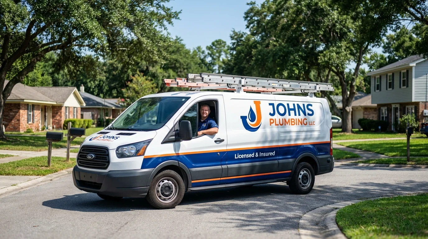 Johns Plumbing LLC service van in Rock Springs, WY