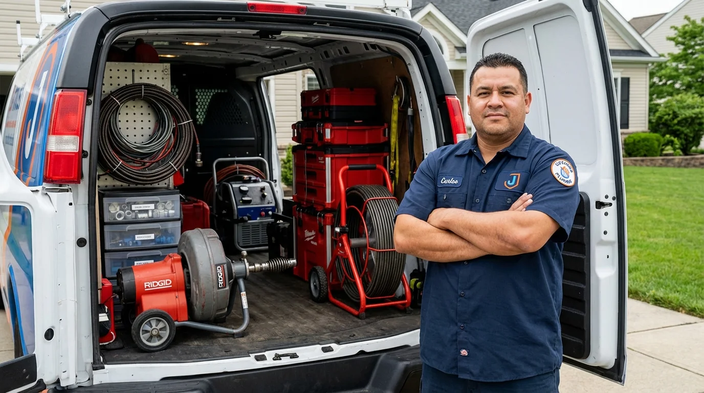 Professional drain cleaning equipment and Johns Plumbing LLC plumber in Rock Springs