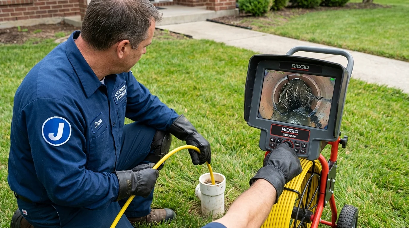 Sewer camera inspection being performed by Johns Plumbing LLC in Rock Springs